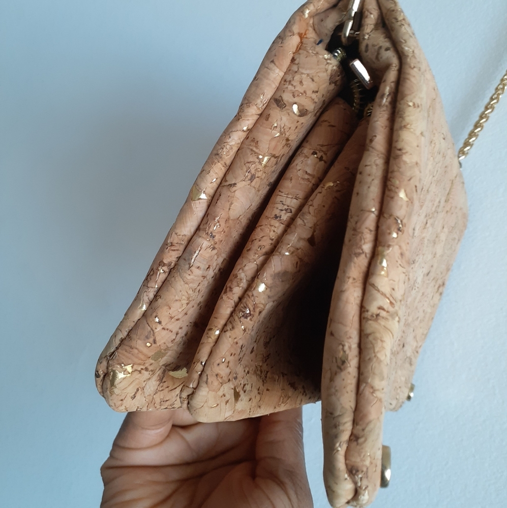 Gold Speckled Cork Mini Handbag - Picture 11 of 13